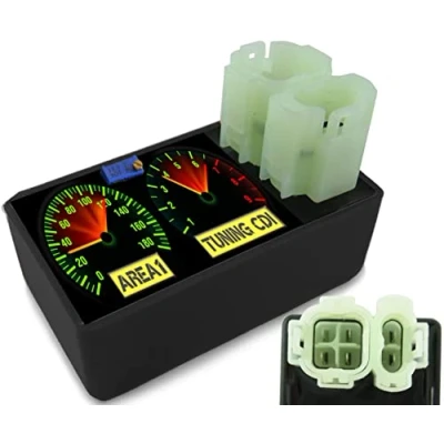 Afbeelding van Area1 Tuning CDI ontstekingseenheid ongesmoord, instelbaar digitaal 50/125/150cc, GY6 China 4TAKT 4+2 pins, compatibel met AGM Nova Motors ATU Generic Benzhou BT49QT Znen (type 1 (4+2 pins) digitaal)