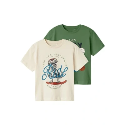 Afbeelding van Name it Nmmbennibo 2 PACK Tshirt print voor kinderen, Maat: 92, English ivy/ birch