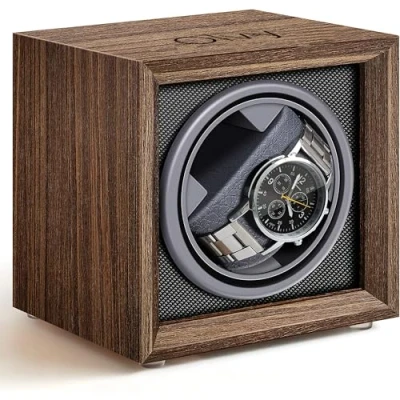 Afbeelding van Olvy Time Watchwinder Hout Horloge Opwinder Automatische Winder Horlogebox