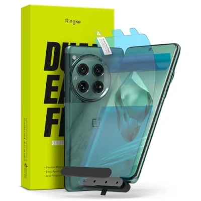 Afbeelding van Ringke Dual Easy Film Compatibel met OnePlus 12 Screenprotector installatietool, slanke lichtgewicht filmachtige schermbeschermer