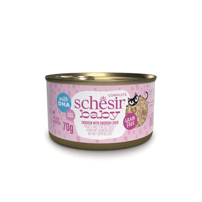 Afbeelding van Schesir Baby 70 g Kattenvoer Kip&amp;Lever