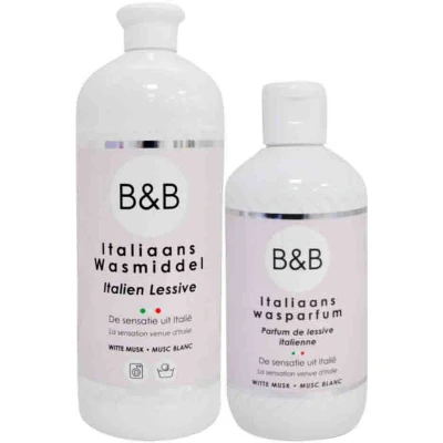 Afbeelding van B&amp;B Italiaanse Wasparfum&amp;Wasmiddel Witte Musk Pakket