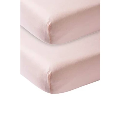 Afbeelding van Meyco Set Hoeslaken Wieg Jersey 40x80/90 Licht Roze (2st)