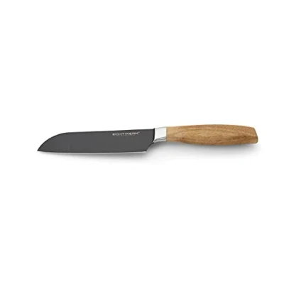 Afbeelding van Echtwerk Santoku mes &quot;Classic&quot; van hoogwaardig staal, keukenmes met handvat rozenhout, Black Edition, lemmetlengte: 15 cm