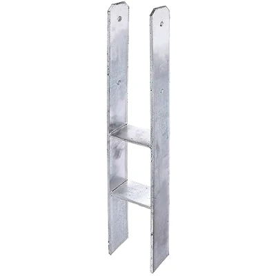 Afbeelding van Alberts 205003 H paalhouder thermisch verzinkt vrije breedte 71 161 mm totale hoogte 600 800 materiaaldikte 4 8 121