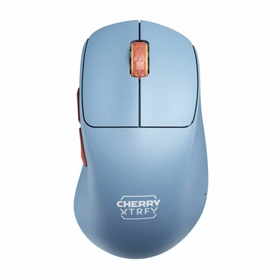 Afbeelding van CHERRY XTRFY M64 Wireless, Ultralichte Draadloze Gamingmuis, 2,4 GHz, Geoptimaliseerd voor E Sports, Ergonomische Vorm met extra lage Voorkant, Zwart