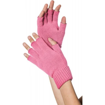 Afbeelding van Vingerloze Handschoenen Roze Carnaval One Size Unisex Een Paar