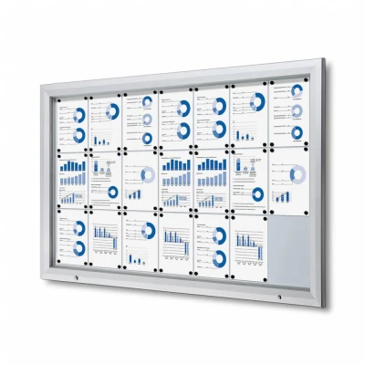 Afbeelding van Vergrendelbaar Notitiebord Outdoor Met Gasveer 21x A4