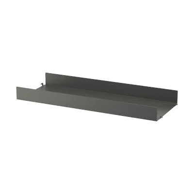 Afbeelding van String metalen plank Donkergrijs, 78x30 cm, hoge rand
