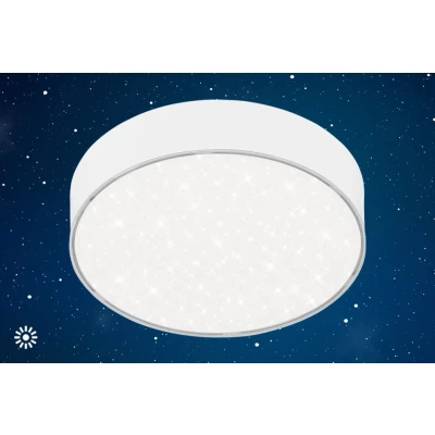Afbeelding van BRILONER led plafondlamp met sterrendecoratie, zonder frame, opbouwlamp, neutraal witte kleurtemperatuur, wit, 15,7 cm