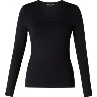 Afbeelding van Base Level basic longsleeve Yaso donkerblauw