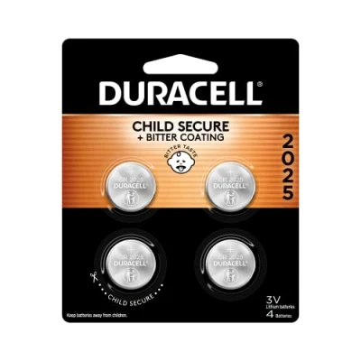 Afbeelding van Button Cell Lithium batterij #2025, 4/Pk, Sold as 1 pakket