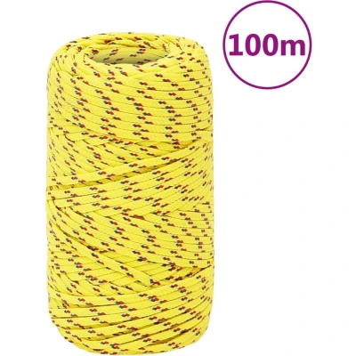 Afbeelding van vidaXL Boottouw 2 mm 100 m polypropyleen geel