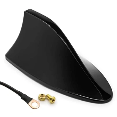 Afbeelding van Shark Auto haai dak staaf antenne voet universele radio FM AM set zwart