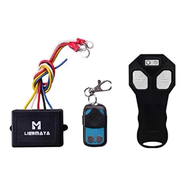 Afbeelding van LIEBMAYA Draadloze elektrische lier motorlier afstandsbediening controller poortopener voor vrachtwagen jeep ATV waterdicht