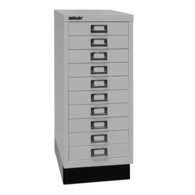 Afbeelding van Bisley ladekast, ft 67 x 27,9 40,8 (h b d), 10 laden, lichtgrijs