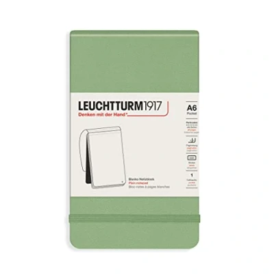 Afbeelding van Leuchtturm1917 A6 Pocket Notitieblok Blanco Sage