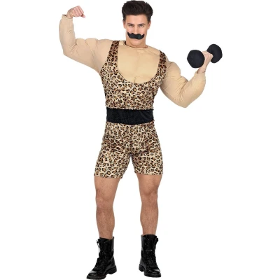 Afbeelding van Widmann Opblaas Dikmaak &amp; Spierballen Kostuum Sterke Man Uit Het Circus Wit / Beige XL Carnavalskleding Verkleedkleding