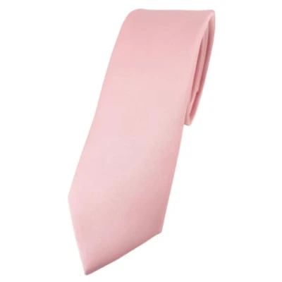 Afbeelding van TigerTie Herenstropdas smalle stropdas van 5,5 cm in effen design, ideaal voor zakelijke afspraken, feestelijke gelegenheden en vrije tijd., roze, Krawattengröße: ca. Länge 150 cm, Breite