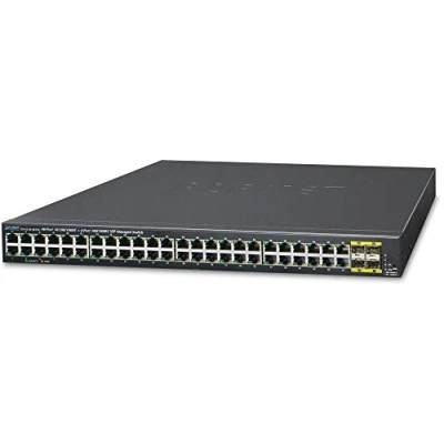 Afbeelding van Netwerk: Switches: PLANET IPV4/6 48 PORT 10/100/1000 + 4 100/1000 SFP WEB