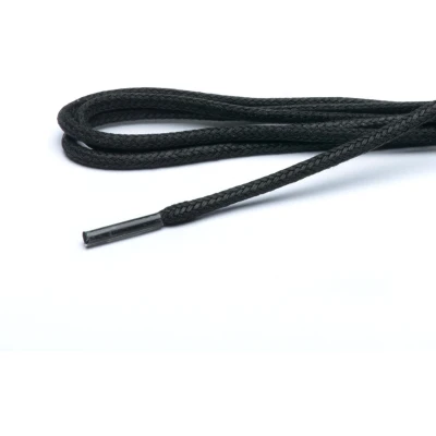 Afbeelding van Cordial schoenveters zwart wax dun rond veterlengte 75 cm 4 6 gaatjes