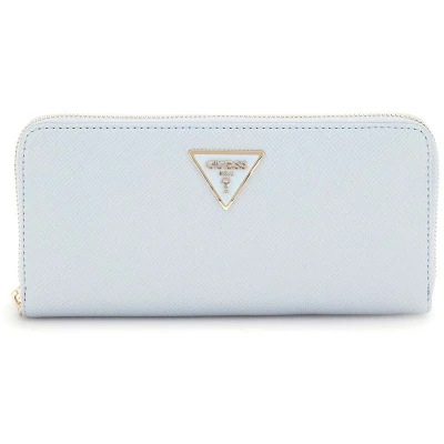 Afbeelding van GUESS portemonnee Laurel II Large Zip Around Wallet Misty Blue Lichtblauw