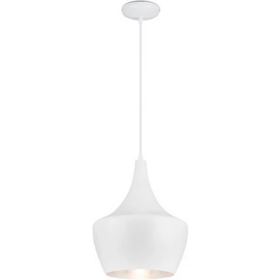 Afbeelding van Tipi Hanglamp 1X60W E27 D300 Mat Wit/Zilver
