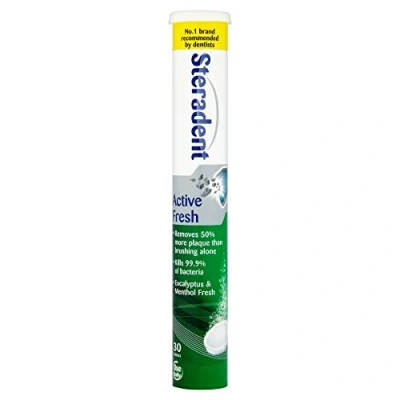 Afbeelding van 3x Steradent Kunstgebit Reinigingstabletten Active Fresh Plus 30 tabletten