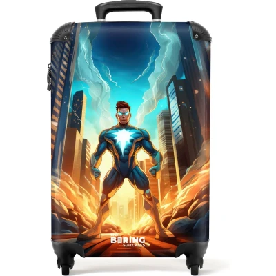 Afbeelding van NoBoringSuitcases.com® Superheld koffer Kinder trolley voor jongens 55x35x25
