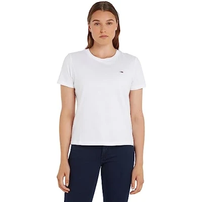 Afbeelding van Tommy Jeans Regular C NECK TEE Tshirt basic, Dames, Maat: 3XL, White