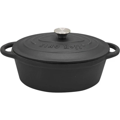 Afbeelding van Kinghoff 1531 Braadpan 6,2L Gietijzeren alle warmtebronnen 33 cm ovaal