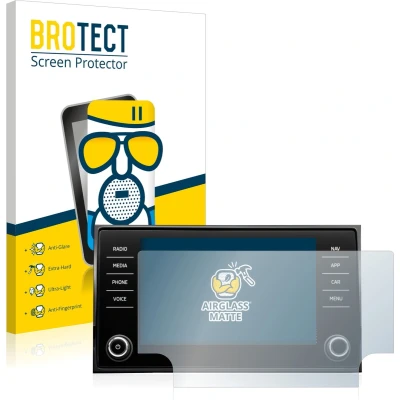 Afbeelding van BROTECT Screenprotector voor Skoda Karoq Amunds Sportline 2021 Infotainment System Folie Beschermfolie Beschermglas matte