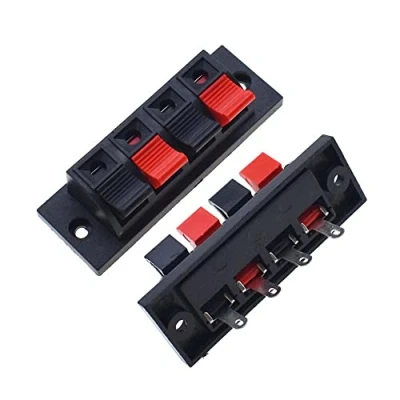 Afbeelding van Reland Sun 2 stks 2/4/6 Manier Lente Speaker Terminal Clip Push Release Connector Audio Kabel Terminals Strip Block (MP4 1 4P)