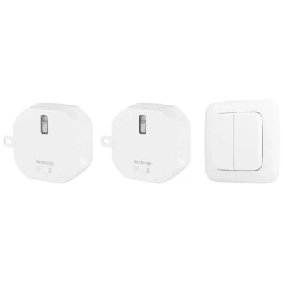 Afbeelding van Draadloze Wandschakelaar Set Plug &amp; Connect Smartwares SH4 99562