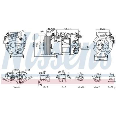 Afbeelding van Compressor, airconditioning NISSENS 891141