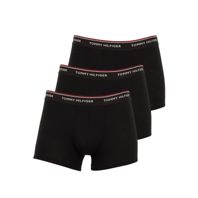 Afbeelding van Tommy Hilfiger Boxershorts 3 Pack Trunk Zwart maat S met Body fit Pasvorm Stretch Heren
