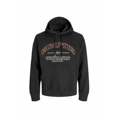 Afbeelding van Jack &amp; Jones Gedruckt Hoodie, Heren, Maat: XL, Black