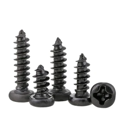Afbeelding van 20/30/50 stks M2 / M2.3 M2.6, 4 50mm Verzonken Pan Hoofd Zelftappende Zwarte Schroef Metrische Draad Stalen Kruis Ronde Kop Bout(6mm (50pcs),M2)