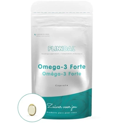 Afbeelding van Omega 3 Forte 90 Capsules Hoog geconcentreerd visoliesupplement Flinndal