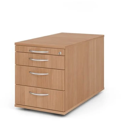 Afbeelding van Ladeblok 3 Lades Verrijdbaar Walnoot 42,8 x 80 51,2 cm Signa Tc30 BM