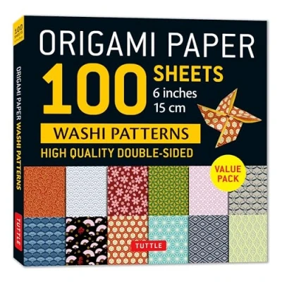 Afbeelding van Origami Paper 100 Sheets Washi Patterns 6&quot; (15 cm): Double Sided Printed with 12 Different (Instructions for Projects Included)