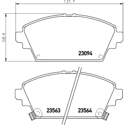 Afbeelding van Remblokkenset, schijfrem HELLA PAGID 8DB 355 017 171