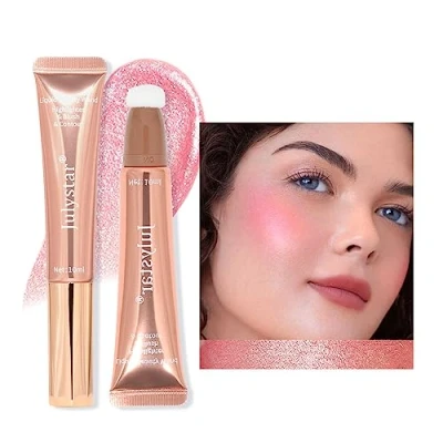Afbeelding van INTEROOKIE Vloeibare Blush Stick, Hoogglans Flash Matte Finish, Parelmoerglans (04#*10ML)
