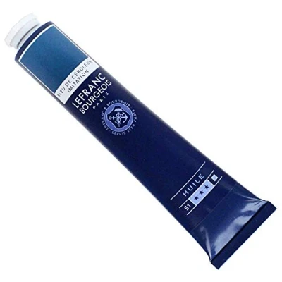 Afbeelding van Lefranc Bourgeois 810069 Fijne olieverf, gladde en sterk gepigmenteerde lichtecht, verouderingsbestendig 150ml Tube, Cerulean Blue Hue