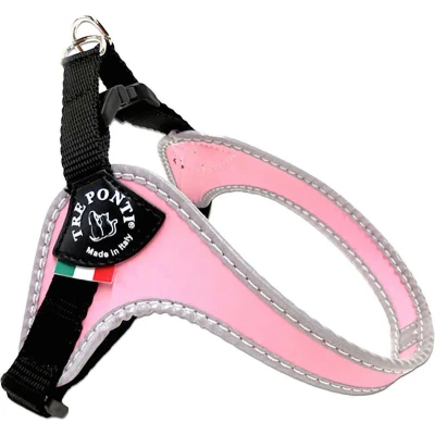 Afbeelding van Tre Ponti Fibbia Basic Tuig Roze&amp;Reflectie Hondenharnas 30 40 cm Tot 4 Kg