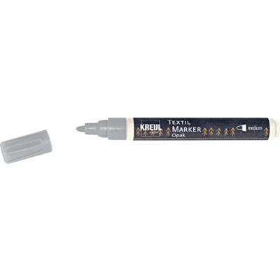 Afbeelding van Zilveren textiel stift Javana Texi Max 2 4 mm kogelpunt Hoge kwaliteit marker op waterbasis, geschikt zowel licht als donker