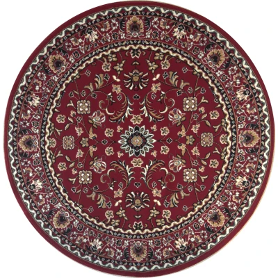 Afbeelding van Klassiek Rood Oosters Nain Collectie Traditioneel Vintage Vloerkleed Tapijt rond Polypropyleen 240 cm