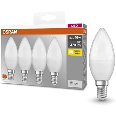 Afbeelding van OSRAM LED lamp Lampvoet: E14 Warm wit 27 K 5,5 W mat BASE