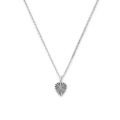 Afbeelding van zilver gerhodineerd collier hart zirkonia gediamanteerd 41 + 4 cm 1336712 horloge Zilverkleur 45