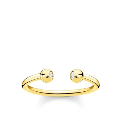 Afbeelding van Thomas Sabo TR2319 414 14 56 Ring Dames 925er Zilver geel verguld ringmaat
